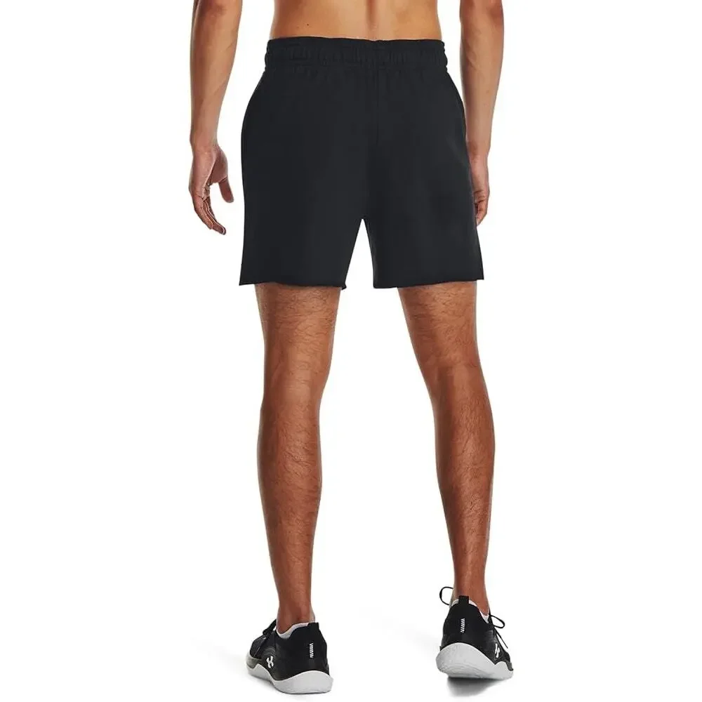 NWT Under Armour Men’s XL Rival Terry Shorts Black 6” Gym Sweat Activewear